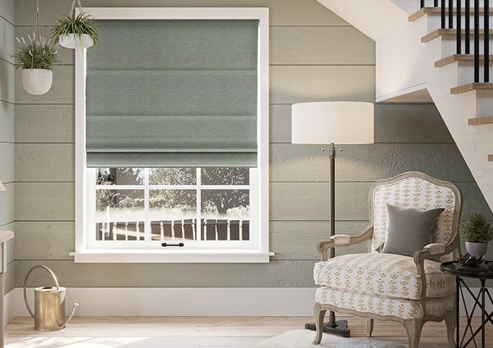 Sinclair, Dunnock Grey - Motorised Roman Blind - Image 3